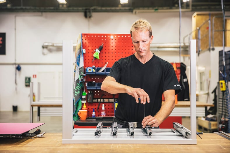 Ergonomic workstations in a production environment